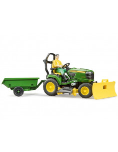 Tracteur de jardin John Deere avec le personnage