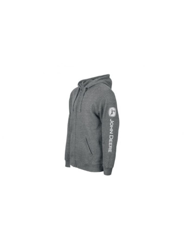 Sweat zippé à capuche logo John Deere