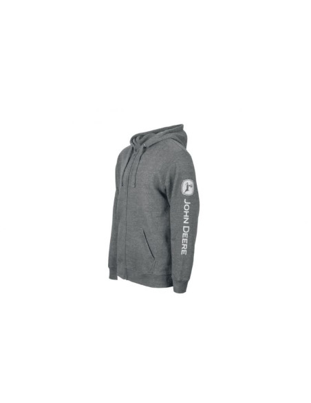 Sweat zippé à capuche logo John Deere